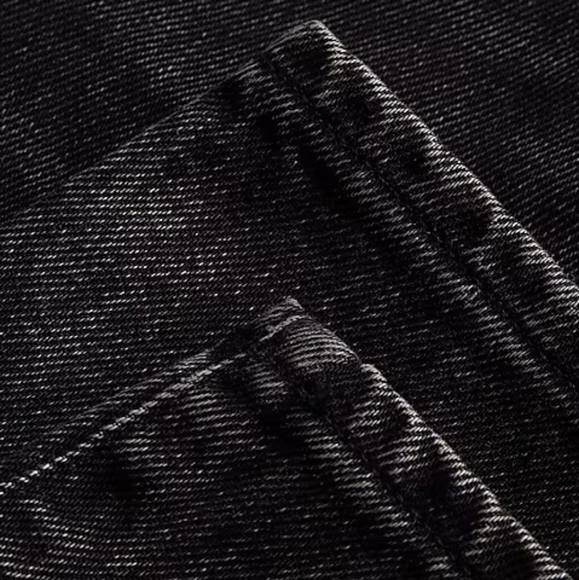 Express High Waisted Washed Black Wide Leg Jeans - Size 4 - Picture 5 of 9